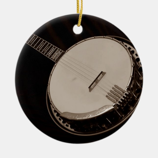 BANJO ENTHUISIAST'S CHRISTMAS ORNAMENT (Front)