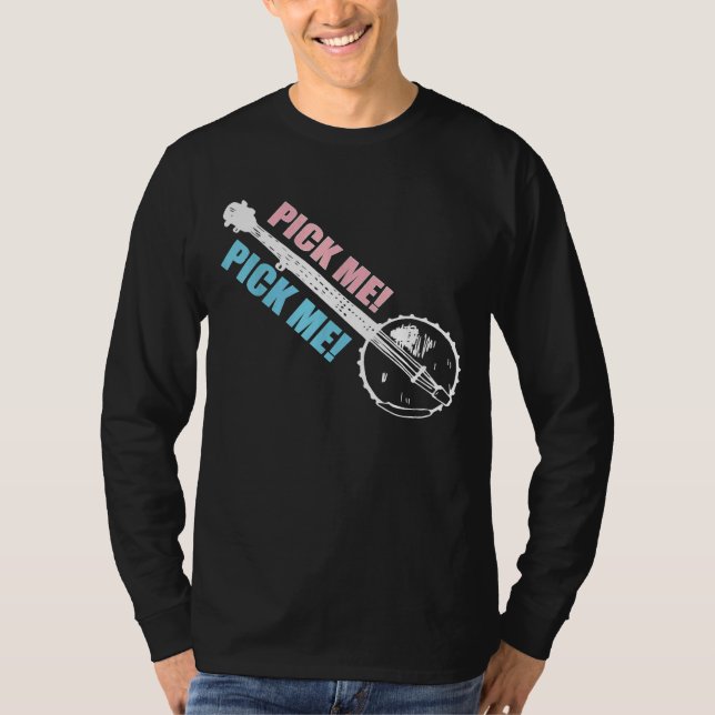 Banjo For Men Blue Grass T-Shirt (Front)