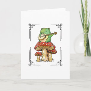 Banjo Frog on Mushrom Card