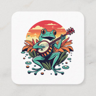 Banjo Frog Square Business Card