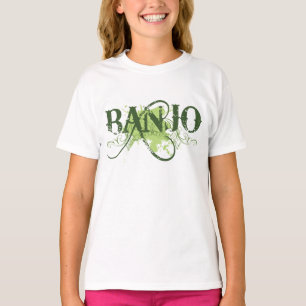 Banjo Green Grunge Music Logo Gift T-Shirt