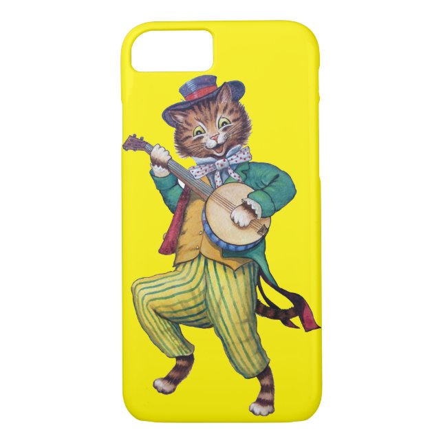 Banjo (Guitar) Player Cat, Louis Wain Case-Mate iPhone Case (Back)