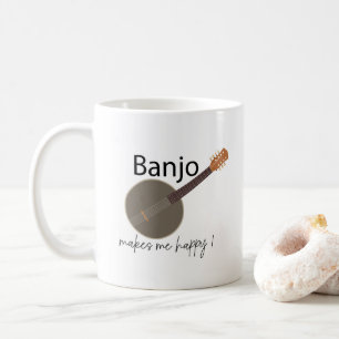 Banjo Makes Me Happy Coffee Mug