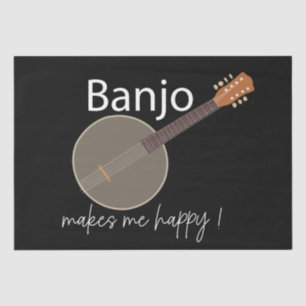 Banjo Makes Me Happy Tissue Paper
