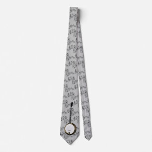 BANJO  MULTI-MUSIC NOTES TIE