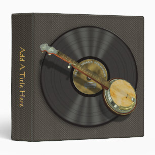 Banjo Music Design 1.5" Avery Binder