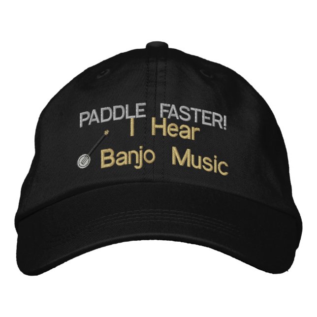 Banjo Music Embroidered Hat (Front)