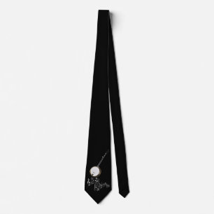 BANJO & MUSIC NOTES TIE