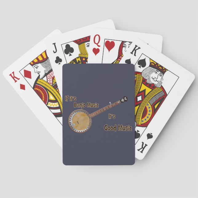 Banjo Music Playing Cards (Back)