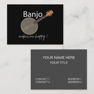 Banjo Musician Music Teacher Business Card