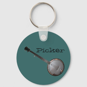 Banjo Picker Keychain