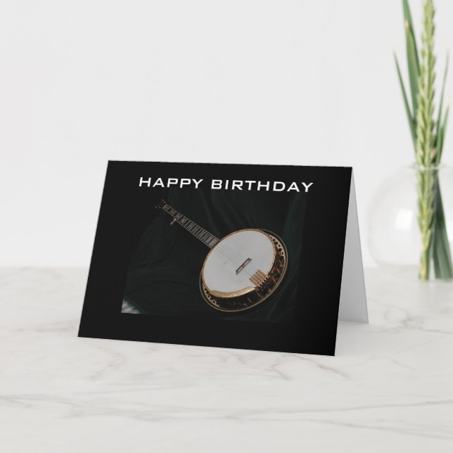 BANJO PICKER'S BIRTHDAY GREETING CARD (Front)