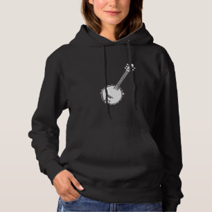 Banjo Pixel Graphic Bluegrass Artist Hoodie