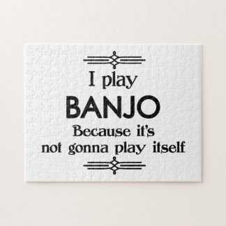 Banjo - Play Itself Funny Deco Music Jigsaw Puzzle