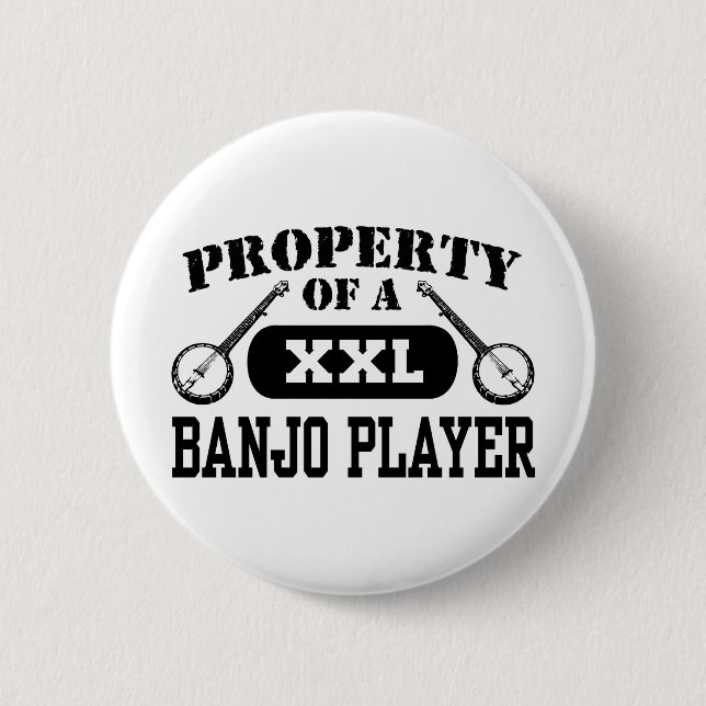 Banjo Player 2 Inch Round Button (Front)