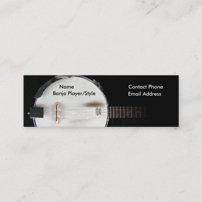 Banjo Player Contact Profile Card (Front)