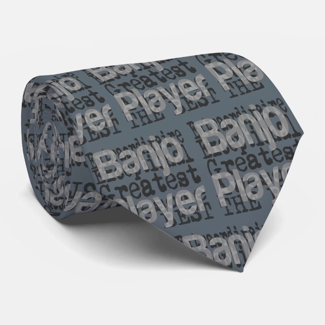 Banjo Player Extraordinaire Neck Tie (Rolled)