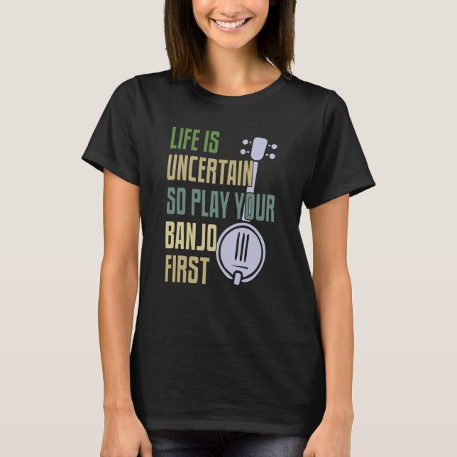 Banjo Player Retro Style T-Shirt (Front)