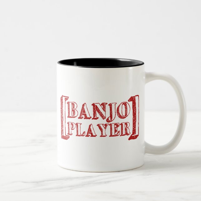 Banjo  Player Two-Tone Coffee Mug (Right)