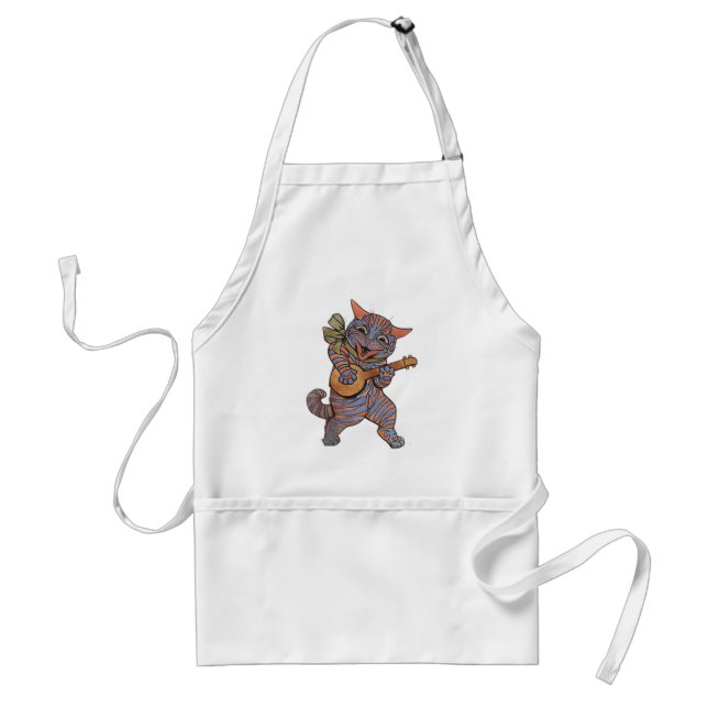Banjo Playing Cat Standard Apron (Front)