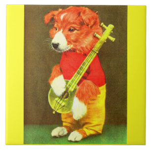 Banjo puppy tile