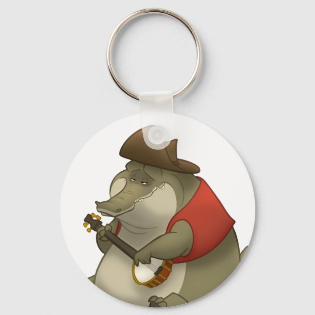Banjo-Strummin’ Gator Keychain (Front)