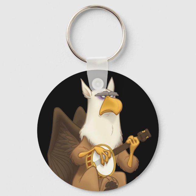 Banjo Strummin' Gryphon Keychain (Front)