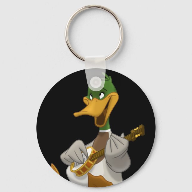 Banjo-Strummin' Mallard Keychain (Front)
