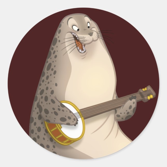 Banjo Strummin' Seal Stickers (Front)