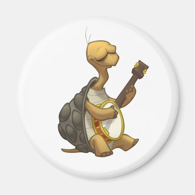 Banjo-Strummin’ Tortoise Magnet (Front)
