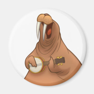 Banjo-Strummin' Walrus Magnet