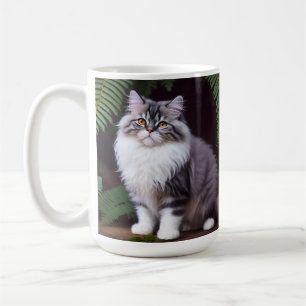 Banjo The Fluffy Grey And White Persian  Coffee Mug