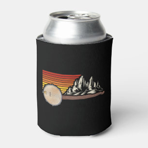 Banjo Vintage Mountains Bluegrass Folk Music Banjo Can Cooler