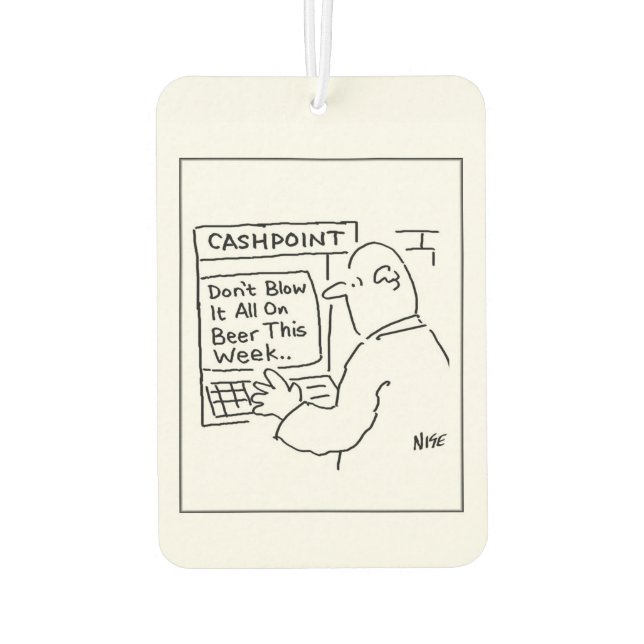 Bank ATM Advises Customer Not To Spend It On Beer Air Freshener (Back)