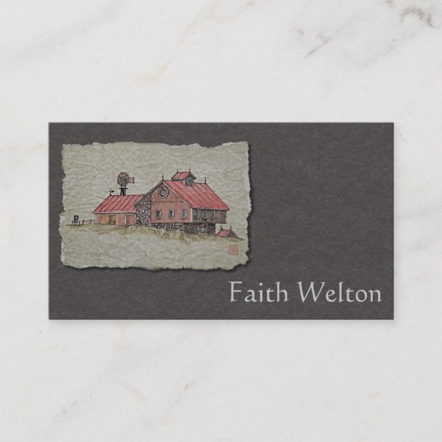 Bank Barn & Windmill Business Card (Front)