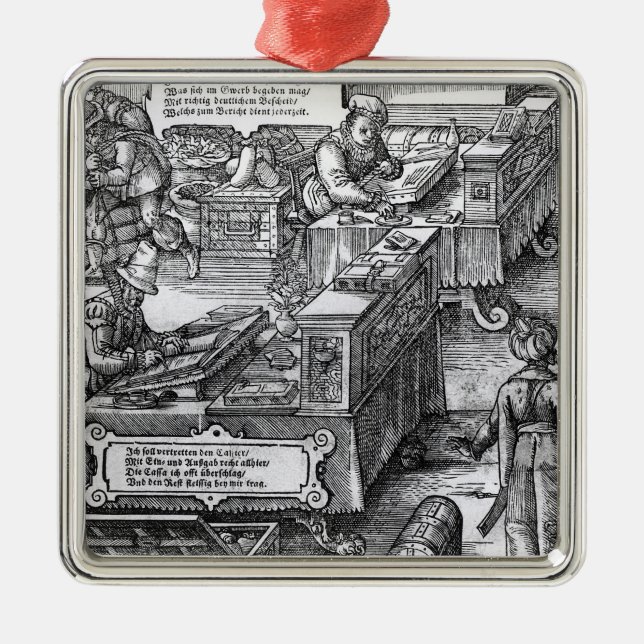 Bank Interior Metal Ornament (Front)