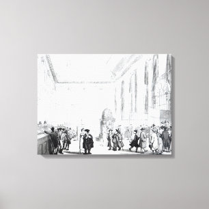 Bank of England, Great Hall, from Ackermann's Canvas Print