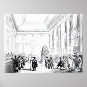 Bank of England, Great Hall, from Ackermann's Poster