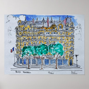 Bank of France from the Hotel   Lutecia, France Poster