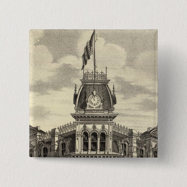 Bank of San Jose 2 Inch Square Button (Front)
