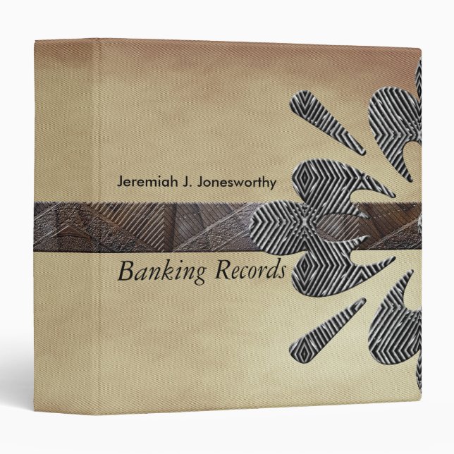 Bank Records Avery Binder (Front/Spine)