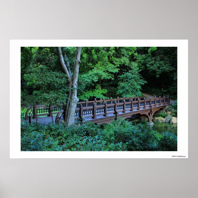 Bank Rock Bridge, Central Park, New York City Poster (Front)