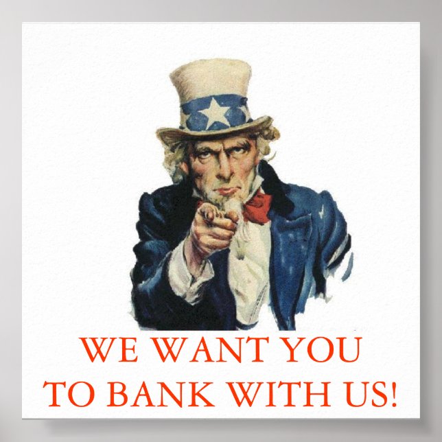 BANK WITH POSTER (Front)