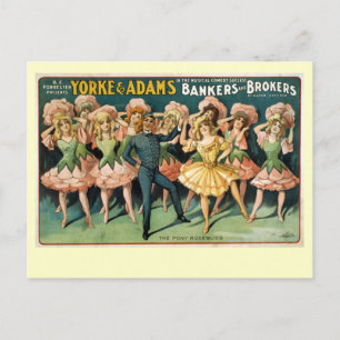 Bankers and Brokers Vintage Theatre Poster Postcard