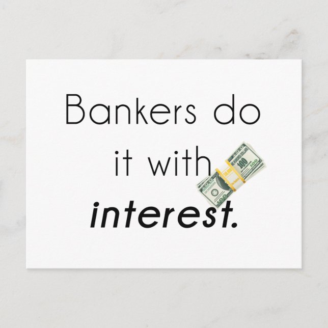 Bankers do it! postcard (Front)