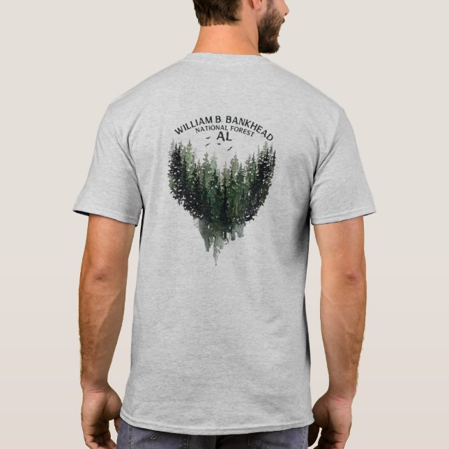 Bankhead National Forest Watercolor Treeline Tee (Back)