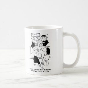 Banking. Checking the state of a bank account Coffee Mug