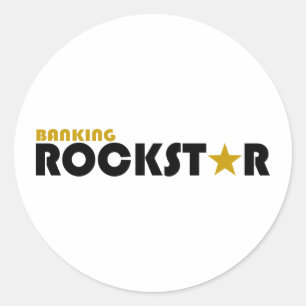 Banking Rockstar Classic Round Sticker