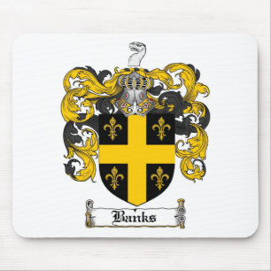 BANKS FAMILY CREST -  BANKS COAT OF ARMS MOUSE PAD