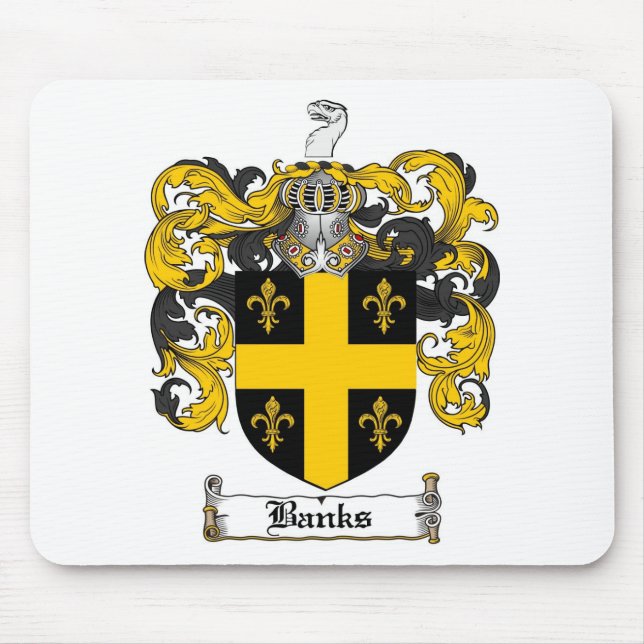 BANKS FAMILY CREST -  BANKS COAT OF ARMS MOUSE PAD (Front)